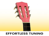 Karrera 34in Acoustic Childrens Wooden Guitar - Pink NC-34-PK