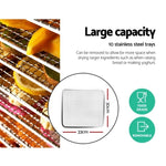 Devanti 10 Trays Food Dehydrator Stainless Steel Tray FD-E-383B-ST-BK