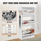 VEVOR Shoe Cabinet with 3 Flip Drawers, Shoe Storage Cabinet for Entryway, 23.6 x 9.33x 47.2 inch V952-FCXJ3C2028INQX03MV0