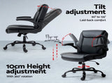 Artiss Computer Desk Executive Office Chairs Sets Black DESK-140M-CHAIR-7023-BK