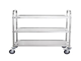 3-Tier Utility Cart Rolling Cart on Wheels 37.5"x20"x37.7" 450 LBS 6 Hooks V952-BXGCFTCCB374XSWSCV0