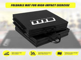 Folding Black Exercise Mat Gymnastics, Martial Arts, Yoga, Karate & Judo Training V63-839241