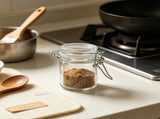 3.3oz Glass Food Storage Jars with Airtight Lids, Set of 10 Clear Preserving Seal Wire Clip V1369-AZ3-W-15338
