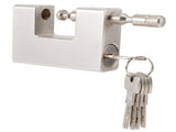 High Security Padlock Rectangular Thick Shackle AntiTheft Iron DShaped Door Lock V1294-YM0901-3114200082511