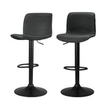 Artiss 2x Bar Stools Kitchen Swivel Bar Stool Gas Lift Chairs Barstools Black BA-HY-9068-BKX2