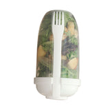 Salad Cup PP Portable Salad Container with Lid and Fork for Travel Outdoor Exercise 1000ml V1294-YM0901-3118240159811