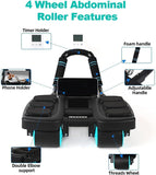Automatic Rebound Ab Roller with Six-Point Elbow Support & Phone Holder for Home Gym Core Workout V1107-CS-LZCJFLH