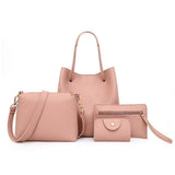 Fashion PU Leather Tote Bag Set for Women Handbag Shoulder Bag V1263-JX-3491