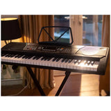 Black Digital Portable Keyboard Pack With Headphones, Stool, 61 Keys, 255 Voices, Adjustable Height V178-69025