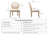 AADEN 8x Linen Dining Chairs with Solid Wood Legs- Beige V226-SW1845BG-4