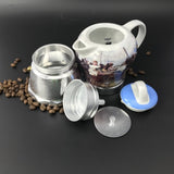 Afternoon Tea Vintage Porcelain Ceramic Italian Stove Top Espresso Coffee Maker 3-4Cups 200ml V891-HW-CCMS-X1