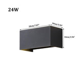 Square Outdoor Wall Sconce Black LED Wall Light Aluminum Waterproof Wall Lamp Simple Creative V1370-AZ4-02657