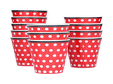 12pcs/Set Melamine Cup Imitation Porcelain Beverage Mug for Restaurant Student School Red V1294-YM0901-3118210147711