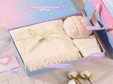White Winter Scarf Gift Box Set for Women - Soft Warm Scarf V888-ELOSUNG53149