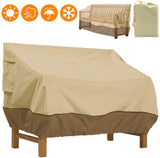 Patio Bench Cover 210D Oxford Waterproof UV Protection Tear Resistant Beige, 224x83x84cm V1237-ZY-924-134