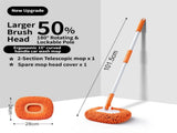 Orange 21&deg Curved Car Wash Mop and Snow Scraper with 180&deg Rotating Detachable Pole & 2 x Extra Large V888-ELOSUNG52115