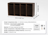 Literature Organizers, 36 Compartments Office Mailbox with Adjustable Shelves, Wood Literature V952-MZWJZLFPJBH36S6H5V0