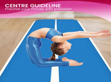 Powertrain Airtrack 20cm Thick 7m x 1m Inflatable Gymnastics Tumbling Mat Air Track - Blue IFM-0701-BUWH