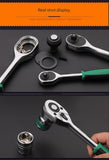 Green 12-Piece 3/8-Inch Drive 24-Tooth Ratchet & Set High-Carbon Steel, Mirror-Polished V888-ELOSUNG50888