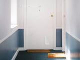 White Pet Door Block with Elastic Strap for Home Use, Ideal for Cats and Dogs, Easy Installation and V1369-AZ3-W-13219