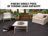 Interlocking Deck Tiles, 10 Pack,12"x12" 10 sq. ft Plastic Waterproof Outdoor Flooring All Weather V952-HDDBSL4TBTSZNBR2SV0