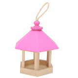 Wooden Bird Feeder Hanging Hexagonal House Shape Pet Bird Feeder Garden Decoration V1294-YM0901-3111210122411
