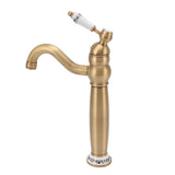 Bathroom Faucet Antique Single Span European Style Brass Basin Mixed Tap for Home Hot Cold Water V1294-YM0626-3112220096311