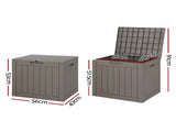 Gardeon Outdoor Storage Box 118L Container Lockable Garden Toy Tool Shed Grey OSB-C-118L-GR