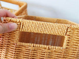 Magazine Wicker Basket, Woven Natural Fibre Magazine Holder, Wine Bottle Storage Basket, For Shelf V1366-AZ2-W-12521