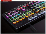 Black Magenta RGB mechanical keyboard, colourful keyboard, marquee light keyboard, gaming keyboard V1347-888-MAG-63685