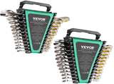 Combination Wrench Set 24 PCS SAE 1/4" - 7/8" Metric 8-19mm Organizer Rack V952-ZXBSTZGDK24PU44S3V0