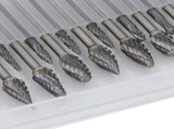 20 Pcs Double Cut Rotary Burr Set 1/8in Shank Tungsten Carbide with 2 Collets for Woodworking V1294-YM0901-3114250040911