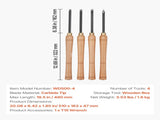 Wood Lathe Turning Tool Set, 4PCS, Lathe Roughing Finishing and Detailing Hollow Tool with Wooden V952-MBMGCDYTSYDPUN4IX001V0
