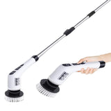 Electric Spin Scrubber, Scrubber Electric Spin Brush Adjustable Extension Handle for Bathroom, Tub, V1366-AZ2-W-09484