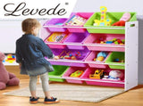 Levede 12Bins Kids Toy Box Bookshelf TB1004-WH