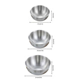 Mixing Bowls Set, Stainless Steel Nesting Mixing Bowls, 3 PCS Kitchen Storage Bowls, Sizes 0.7-2.2 V1192-AZ-W-29938
