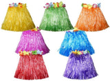 10pc Hawaiian Adult Luau Flowered Grass Skirt, 23 inch Long Hula Skirt Holiday Christmas Party V1192-AZ-W-10887