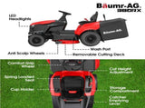 BAUMR-AG 38" Ride On Mower Tractor, Electric Start, 14hp 452cc, Hydrostatic, 100kg Towing, 7 Cut V219-MOWRIDBMP38A