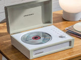 Crosley Voyager Portable Retro CD Player with Stereo Bluetooth Speakers, FM Radio - Dune V398-CR3517A-DU