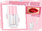 30 Pcs Pink 6ml Empty Lip Gloss Tubes with Wand Bulk Lip Refillable Gloss Containers Cosmetic V1258-DP02-C-3187
