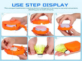 Badminton Training Set with Elastic Rebound Racket and Nylon Shuttlecock for Practice and Exercise V1370-AZ4-10746