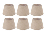 6Pcs Small Lamp Shade Clip On Drum Linen Fabric Lampshade for Candle Bulbs Lighting Accessories V1294-YM0715-3119220085411