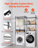 VEVOR Over Washer and Dryer Storage Shelf Two Row 5 Tiers Washer Rack Black V952-LDXYJZJTJKBD41L6S001V0