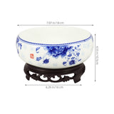 Ceramic Flowerpot Multi-Color Non-Hole Hydroponic Container for Home 1Set V1366-AZ2-W-12395