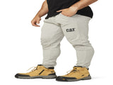 Caterpillar Track Pants Trackies Work Casual Gym Slim Fit w Hem Joggers - Grey - XS V563-1850026-GREY-XS