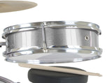 Karrera Mini 4-Piece Children Drum Kit Set Wooden with 2 Toms Bass Pedal Snare Stool Metallic S 4PC-DRUM-SL