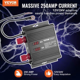 Dual Battery Smart Isolator, 250 AMP, Universal VSR Voltage Sensitive Relay Battery Isolator V952-FDCDJDQZJLCD5R75PV9