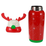 Portable Cute Stainless Steel Thermal Insulation Water Bottle with Straw for Children 500mlRed V1294-YM0901-3117200122911