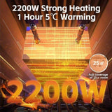 2200W Graphene Floor Electric Heater Fast Heating, Energy-Efficient, Portable Indoor Heater V915-HE0001