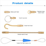 2 Set 20 Feet Fiberglass Fish Tape Cable Rods,Electrical Wire Running Push/Pull Kit with Hook and V1370-AZ4-10189